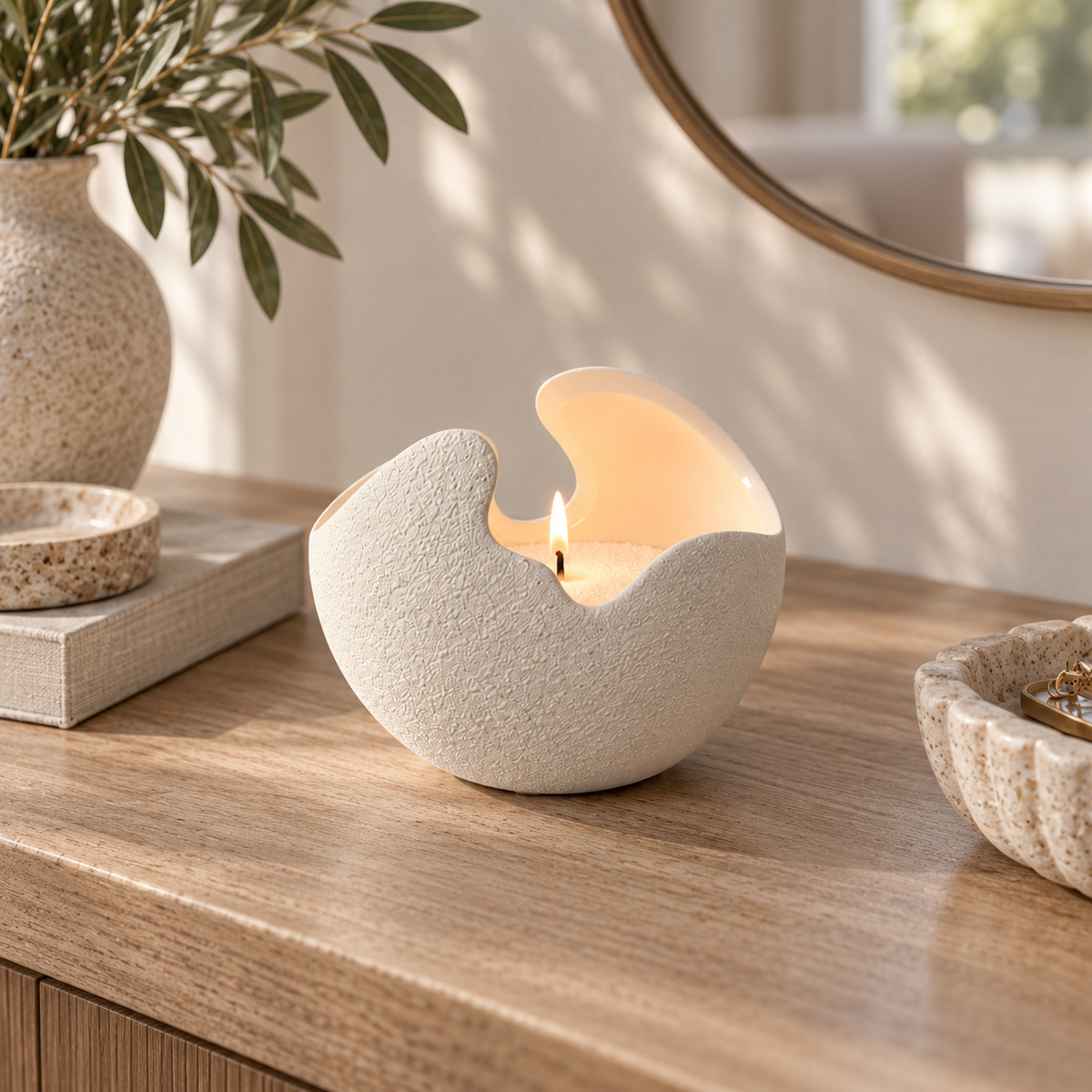 Dune Ceramic Candle Holder — sculptural candle holder (10)