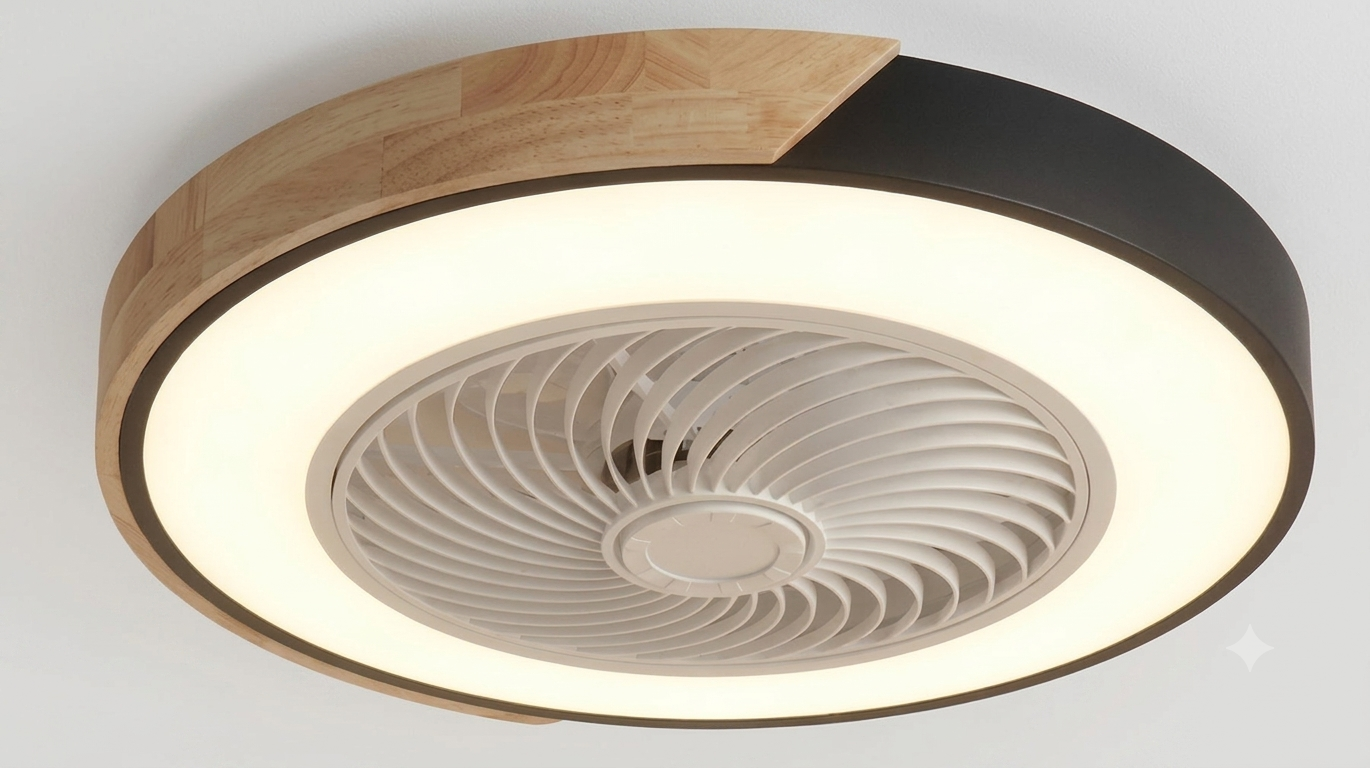 Bladeless Ceiling Fan with Lights & Remote Control | Elegant Modern Design for Quiet Comfort