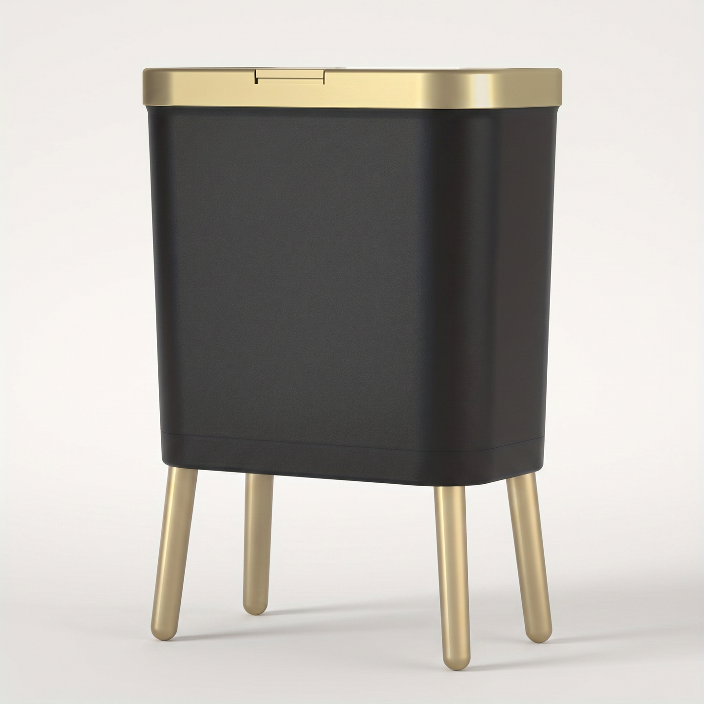 Modern Odour-Sealing Trash Can | 15L Stylish Garbage Bin with Elevated Legs | Space-Saving Design for Home Organization