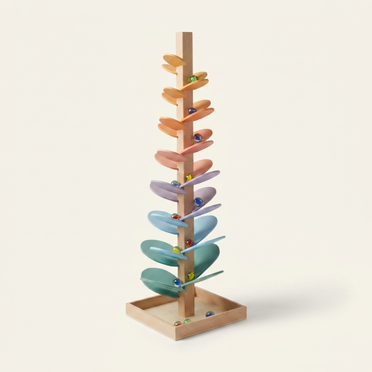 Colorful Wooden Marble Run Toy with Sound Features | Eco-Friendly Learning for Kids