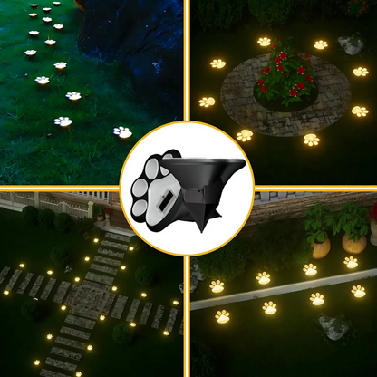 PawGlow™ Solar Paw Print Garden Lights – Dusk Sensor Outdoor Décor Lights