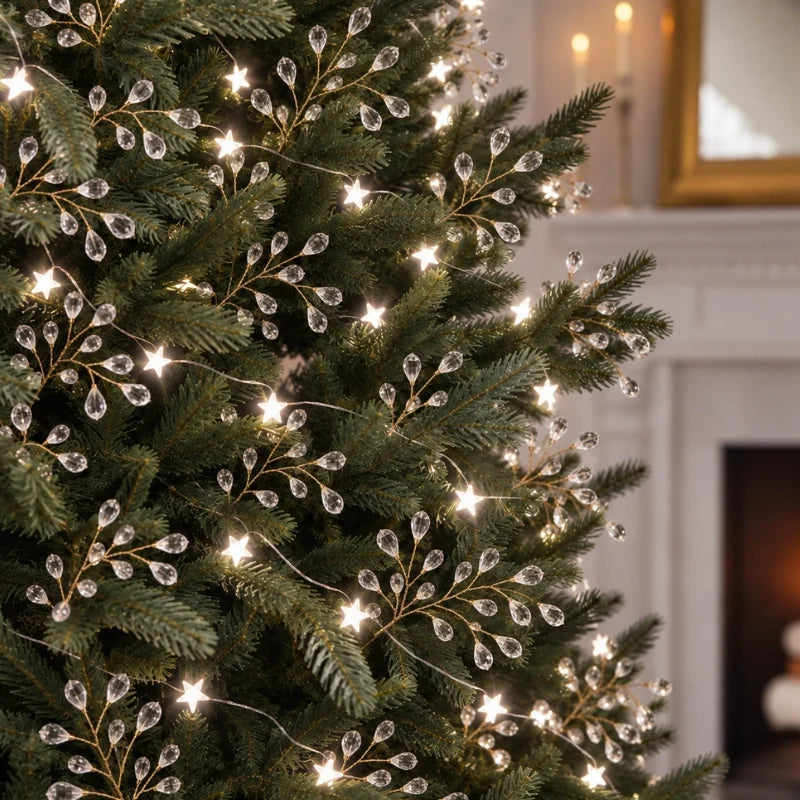 Frost Beaded Christmas Picks — crystal Christmas decoration (14)