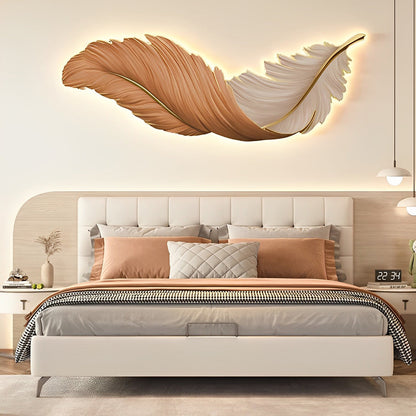 Plume Elegant Feather LED Wall Art Lamp | Remote-Controlled Ambient Light