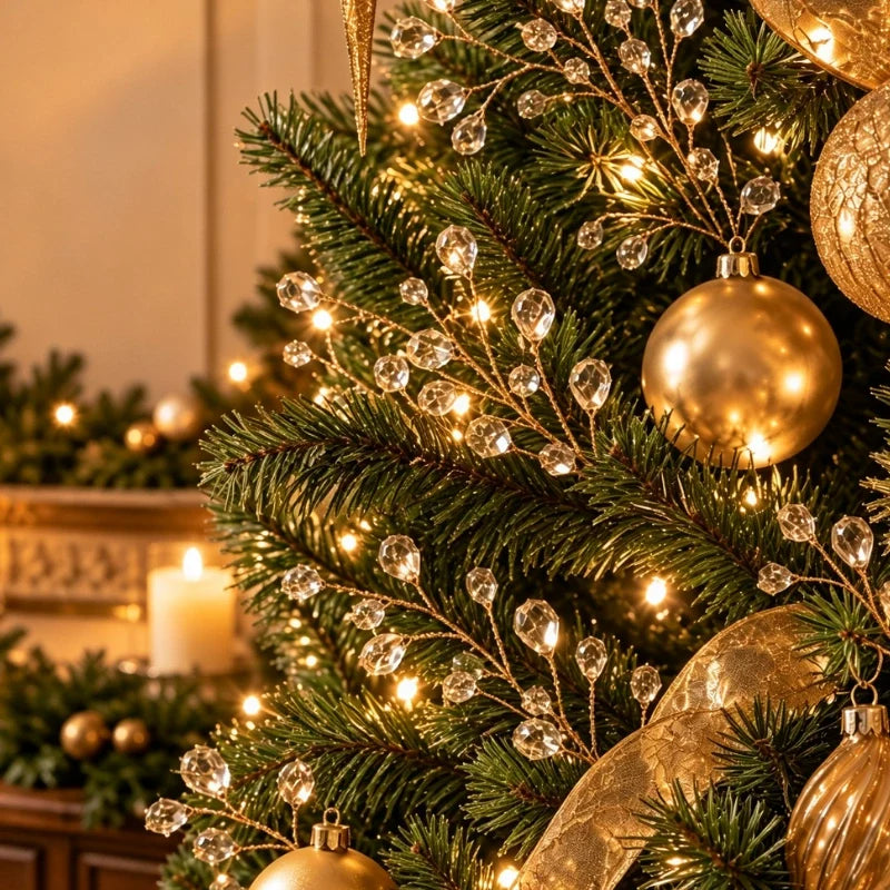 Frost Beaded Christmas Picks — beaded Christmas tree picks