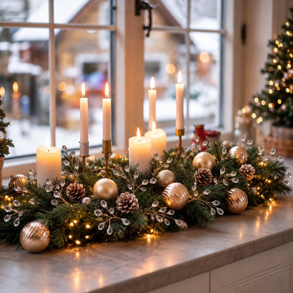 Frost Beaded Christmas Picks — crystal Christmas decoration