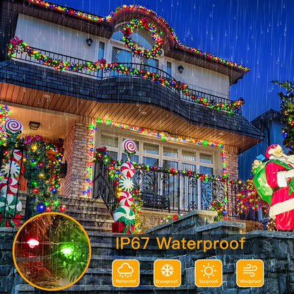 1000 LED Multicolor Christmas String Lights | 330ft Waterproof IP67, Remote & Timer