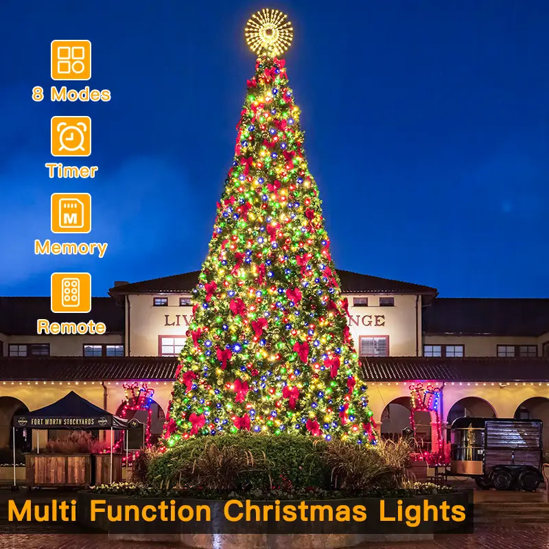 1000 LED Multicolor Christmas String Lights | 330ft Waterproof IP67, Remote & Timer