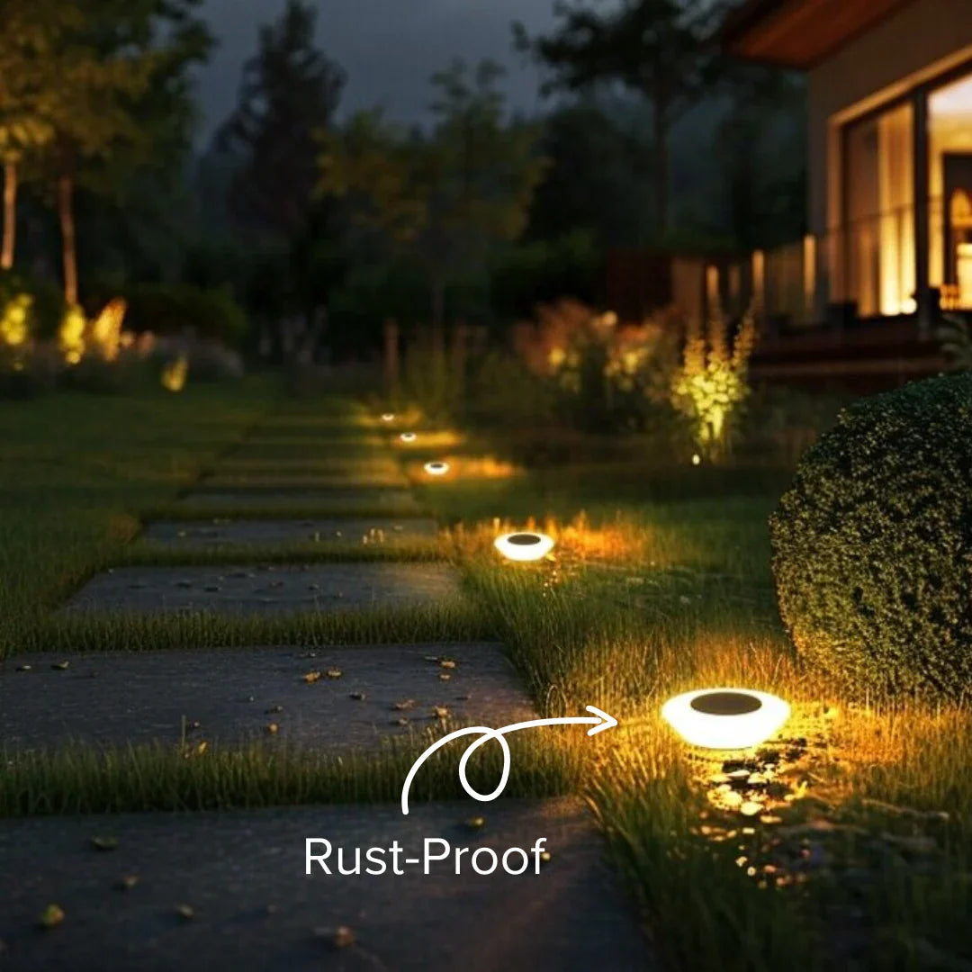 Rust-Proof Solar Ground Lights – Outdoor Pathway & Landscape Lighting