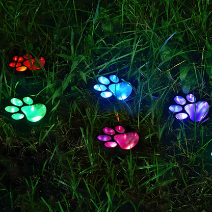 PawGlow™ Solar Paw Print Garden Lights – Dusk Sensor Outdoor Décor Lights