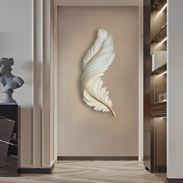 Plume Elegant Feather LED Wall Art Lamp | Remote-Controlled Ambient Light