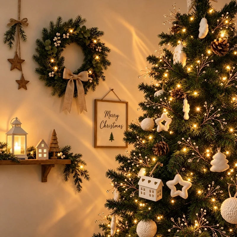 Frost Beaded Christmas Picks — pearl wreath branches (7)