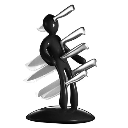 Humanoid Knife Block | 5-Slot Stainless Steel Kitchen Knife Holder