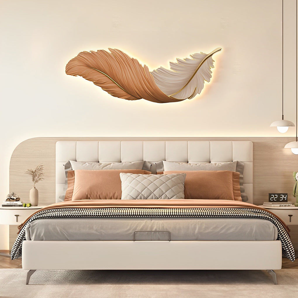 Plume Elegant Feather LED Wall Art Lamp | Remote-Controlled Ambient Light