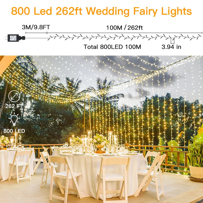 Willow Cozy Warm White Fairy Lights | 800 LED String Lights with Remote & Timer