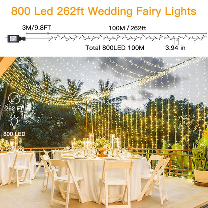 Willow Cozy Warm White Fairy Lights | 800 LED String Lights with Remote & Timer