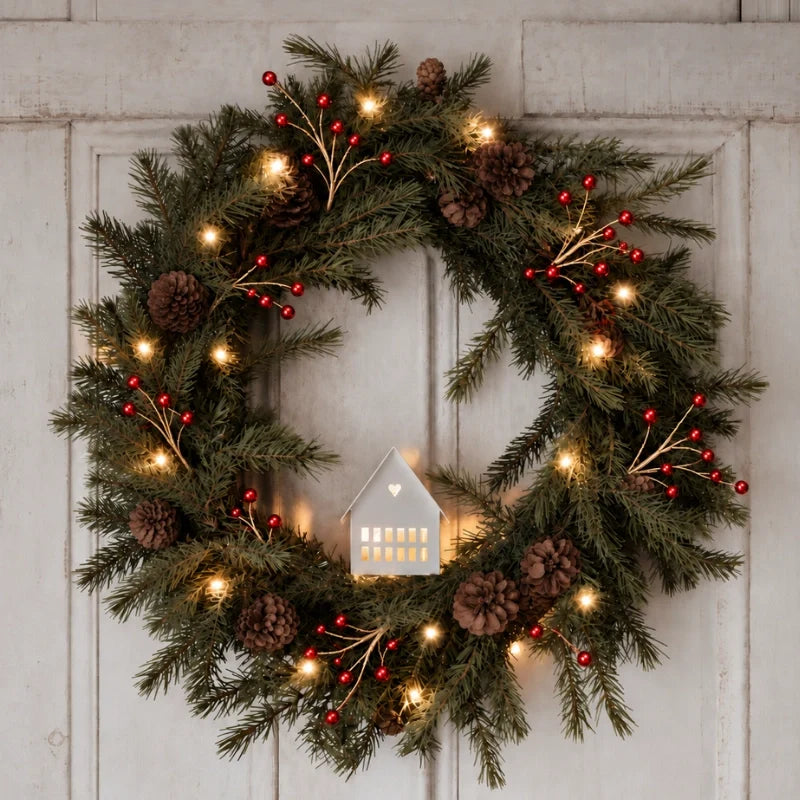 Frost Beaded Christmas Picks — pearl wreath branches
