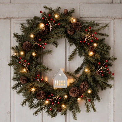 Frost Beaded Christmas Picks — pearl wreath branches