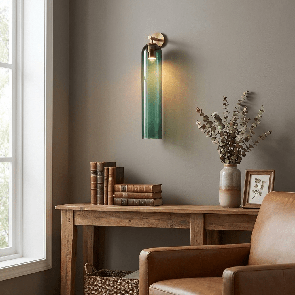 Art Glass Wall Sconce | Mouth-Blown Glass Wall Light, 7 Finishes
