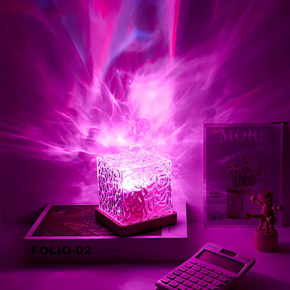 Polar Northern Lights Cube Lamp — aurora effect night light