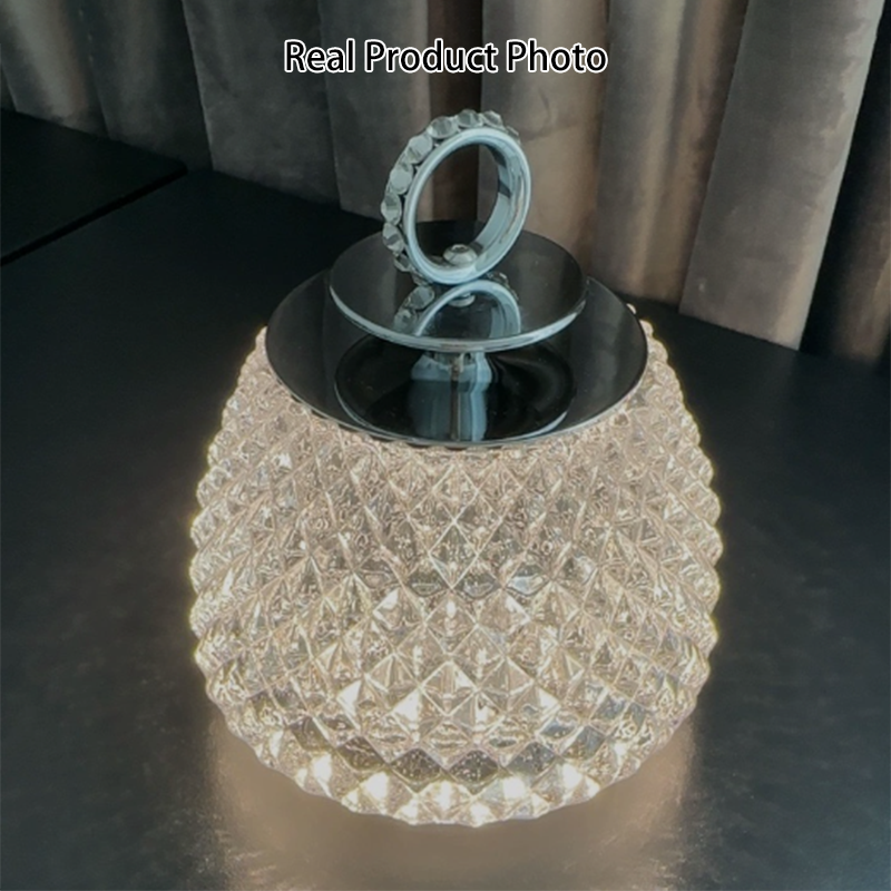 Clara Glass Table Lamp — glass lamp with remote (8)