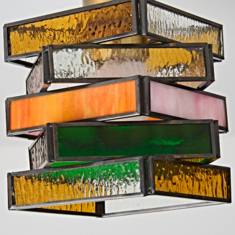 Marlow Tiffany Ceiling Light — stained glass semi flush light (6)