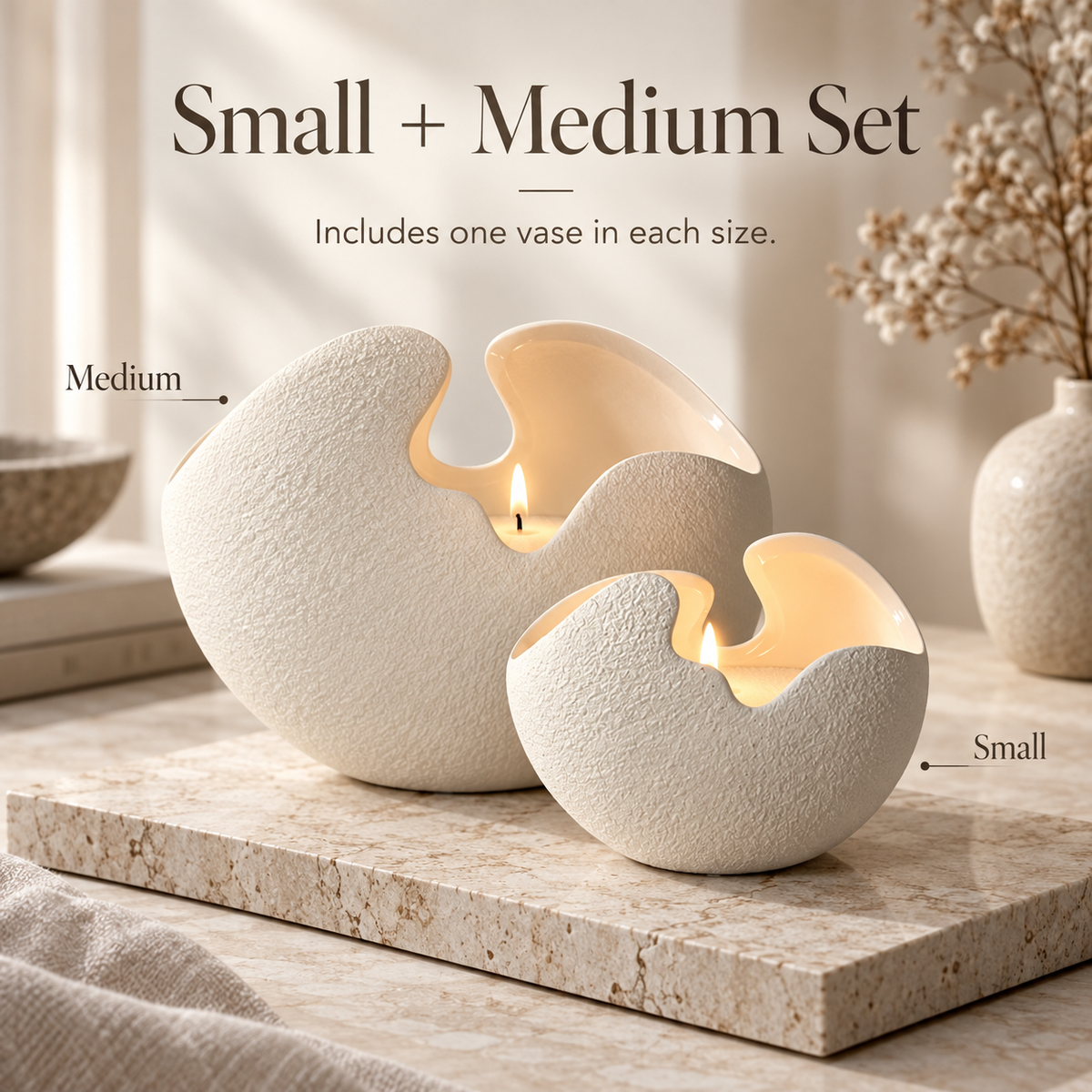 Dune Ceramic Candle Holder — sculptural candle holder (6)