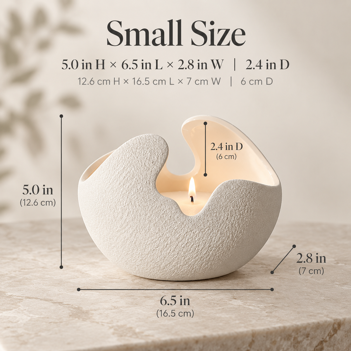Dune Ceramic Candle Holder — beige ceramic vase for candle sand (5)