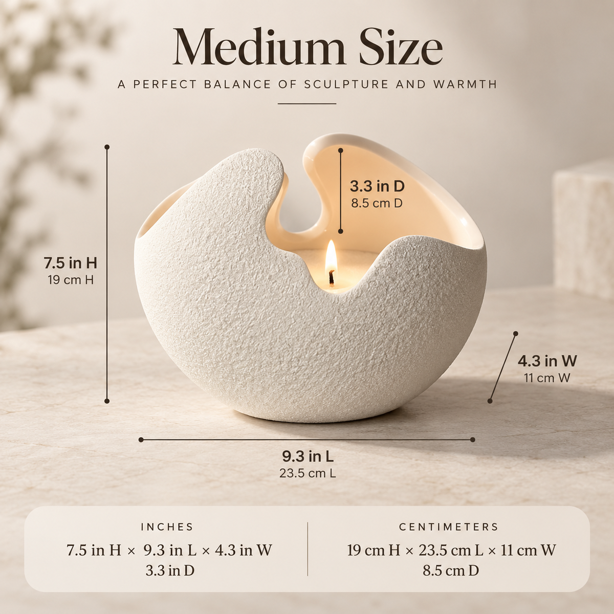 Dune Ceramic Candle Holder — candle sand vase