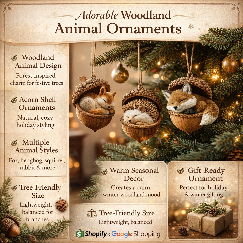 Hazel Woodland Christmas Ornament — animal Christmas ornament (8)