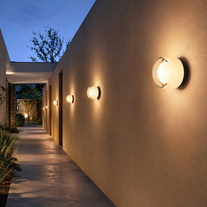 Dimple Outdoor Wall Sconce | Modern LED Wall Light with 3 Colour Finishes