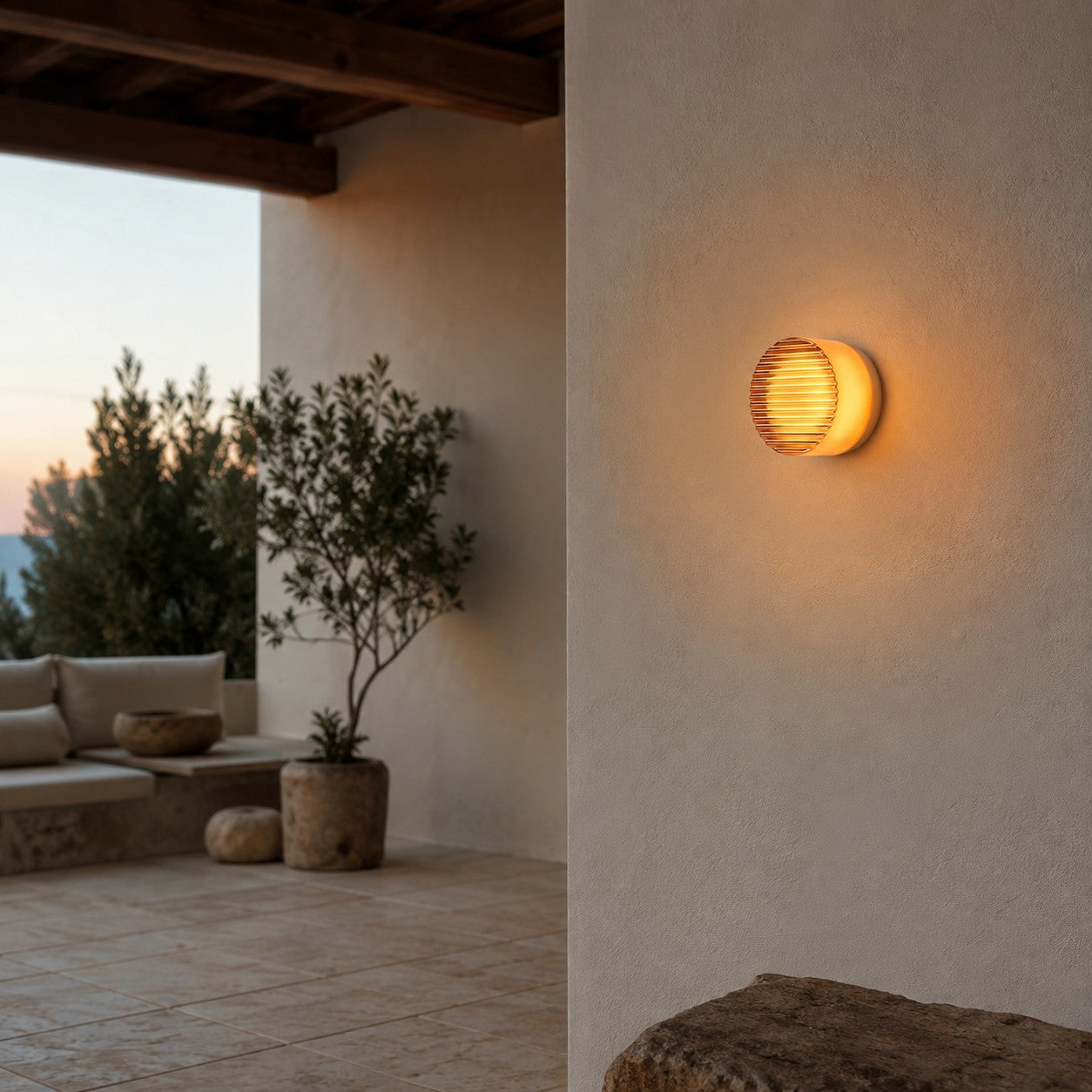 Dimple Outdoor Wall Sconce | Modern LED Wall Light with 3 Colour Finishes