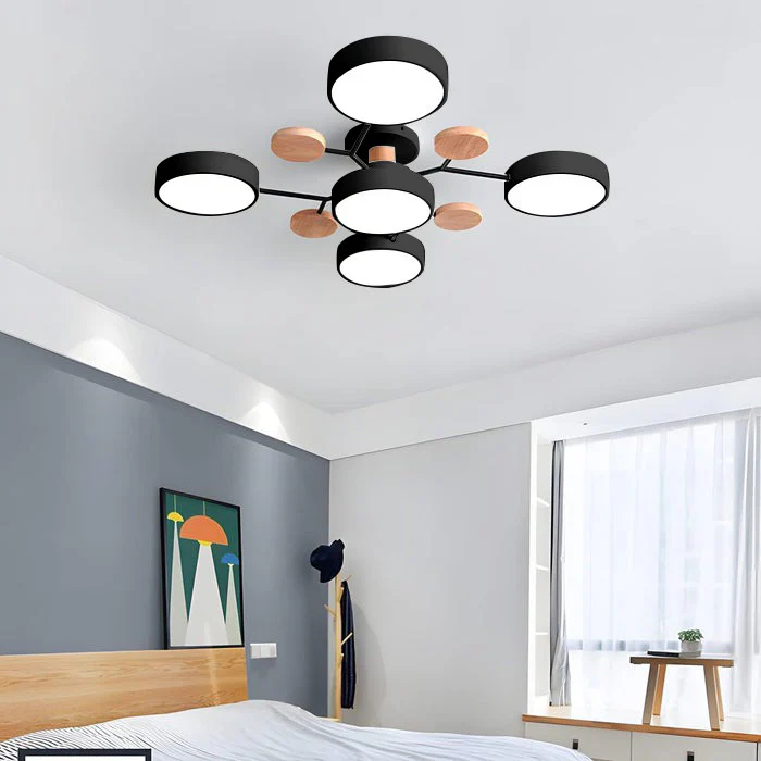 Modern LED Ceiling Light Fixture with Adjustable Brightness | Elegant Design for Stylish Living Spaces