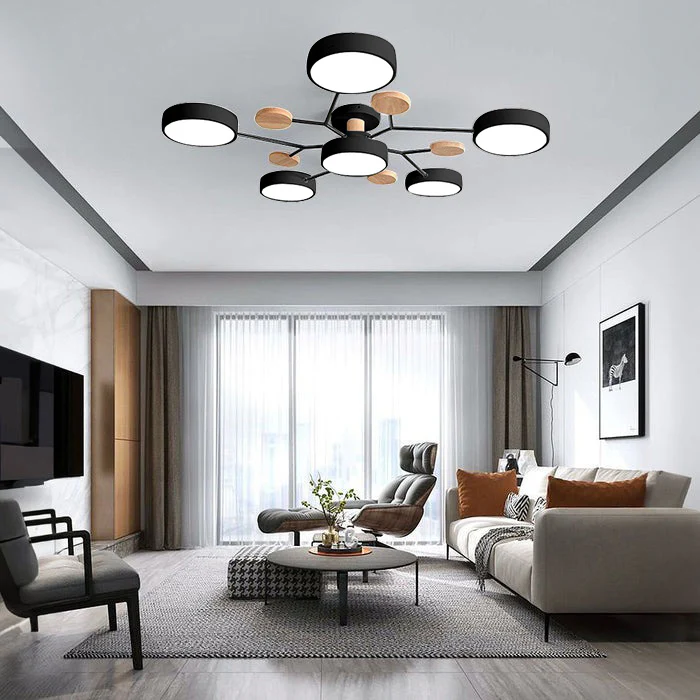 Modern LED Ceiling Light Fixture with Adjustable Brightness | Elegant Design for Stylish Living Spaces