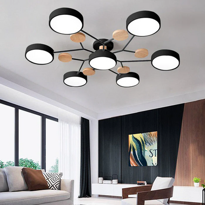 Modern LED Ceiling Light Fixture with Adjustable Brightness | Elegant Design for Stylish Living Spaces