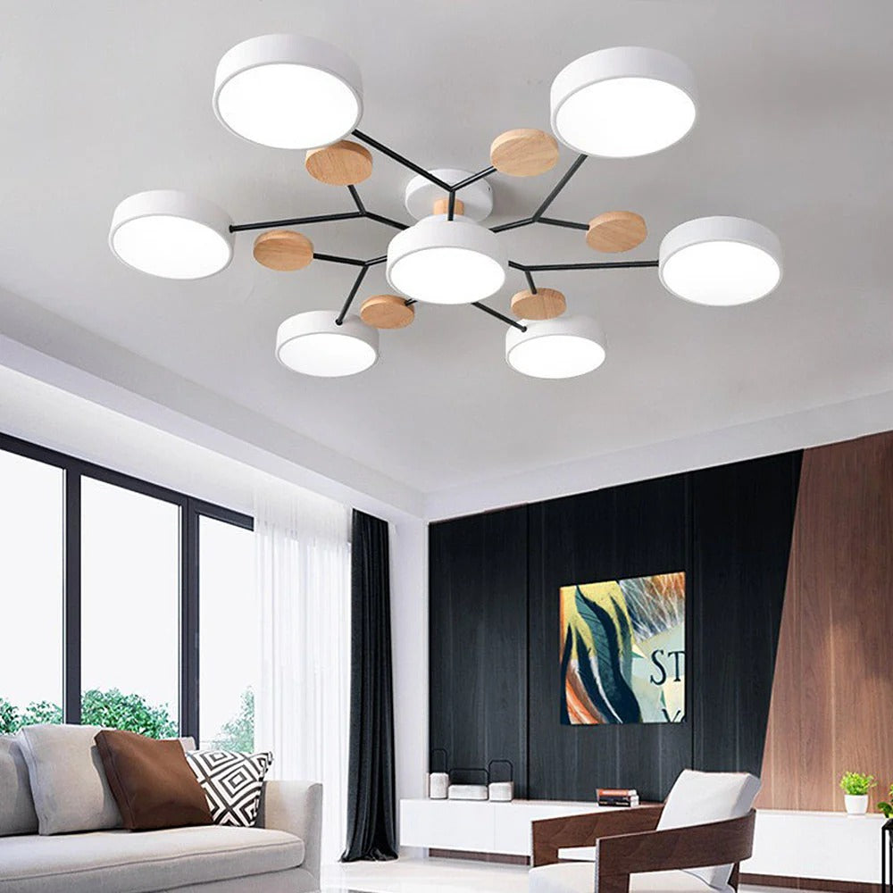 Modern LED Ceiling Light Fixture with Adjustable Brightness | Elegant Design for Stylish Living Spaces