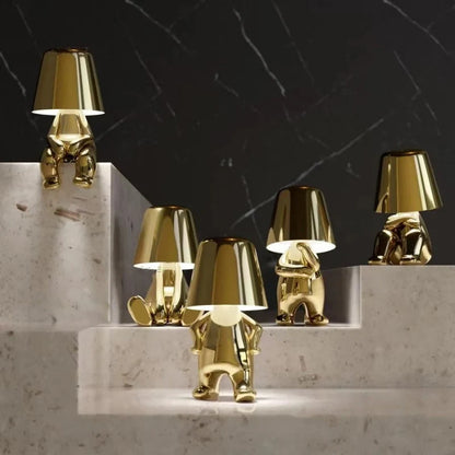 Buddy Cordless Figure Lamp — gold figure lamp