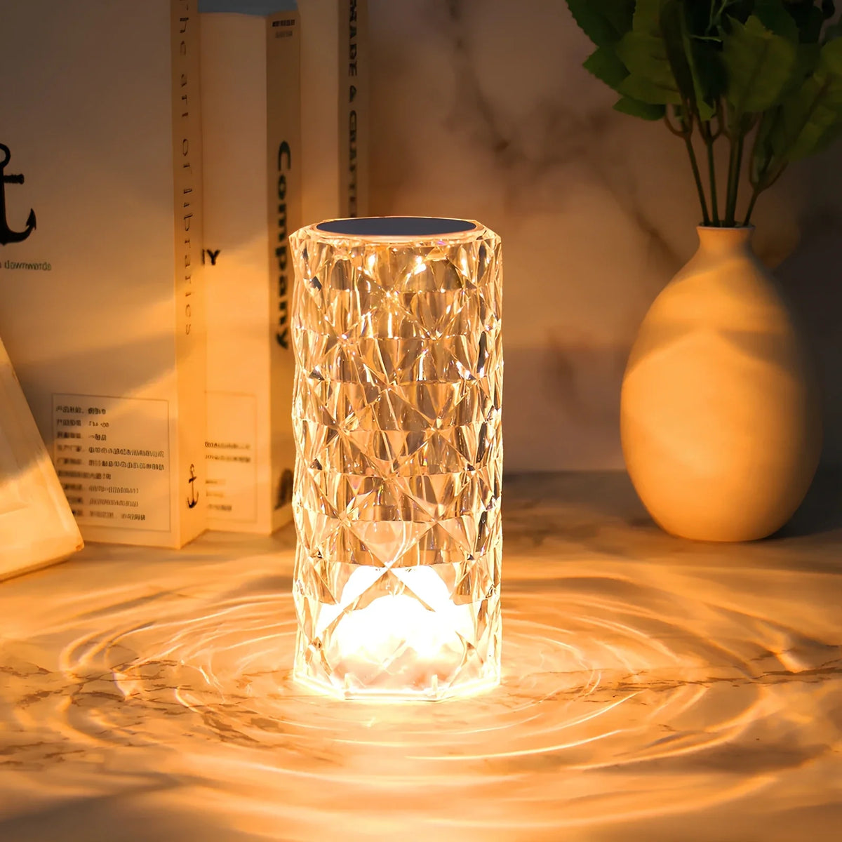 Prism Crystal Table Lamp — rechargeable touch lamp