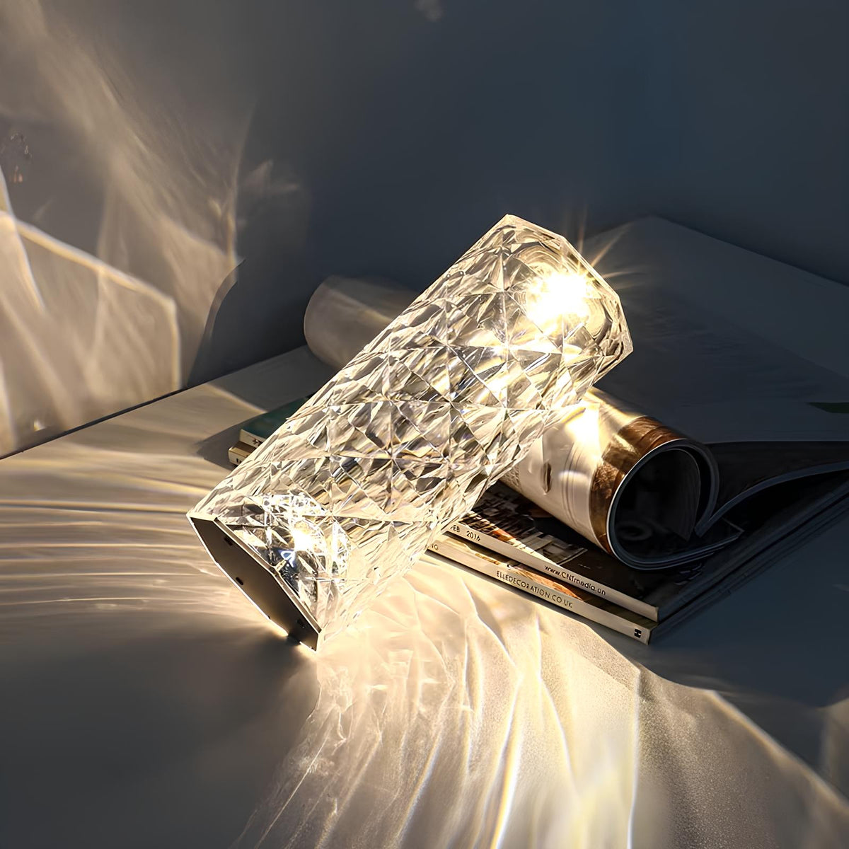 Prism Crystal Table Lamp — crystal lamp with remote