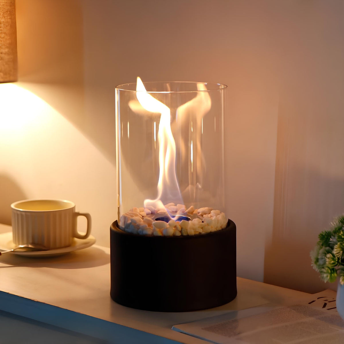 Ember Tabletop Fire Lamp — patio fire lamp
