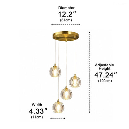 Aurelia Crystal Pendant Light — brass cluster pendant (10)
