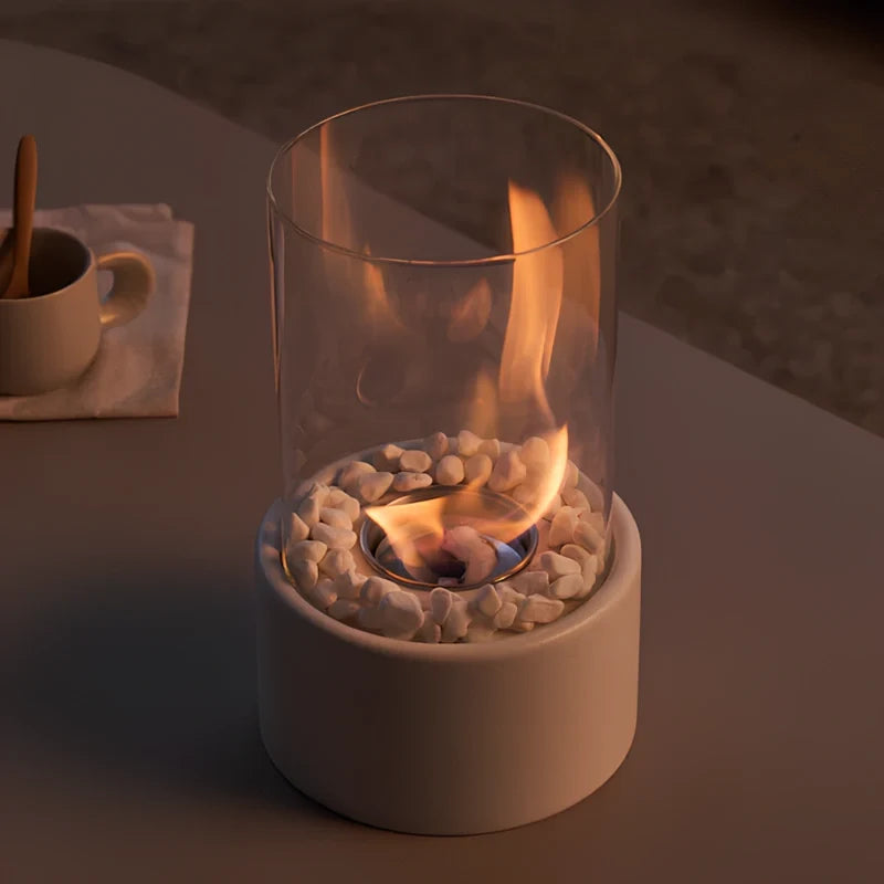 Ember Tabletop Fire Lamp — bioethanol oil lamp