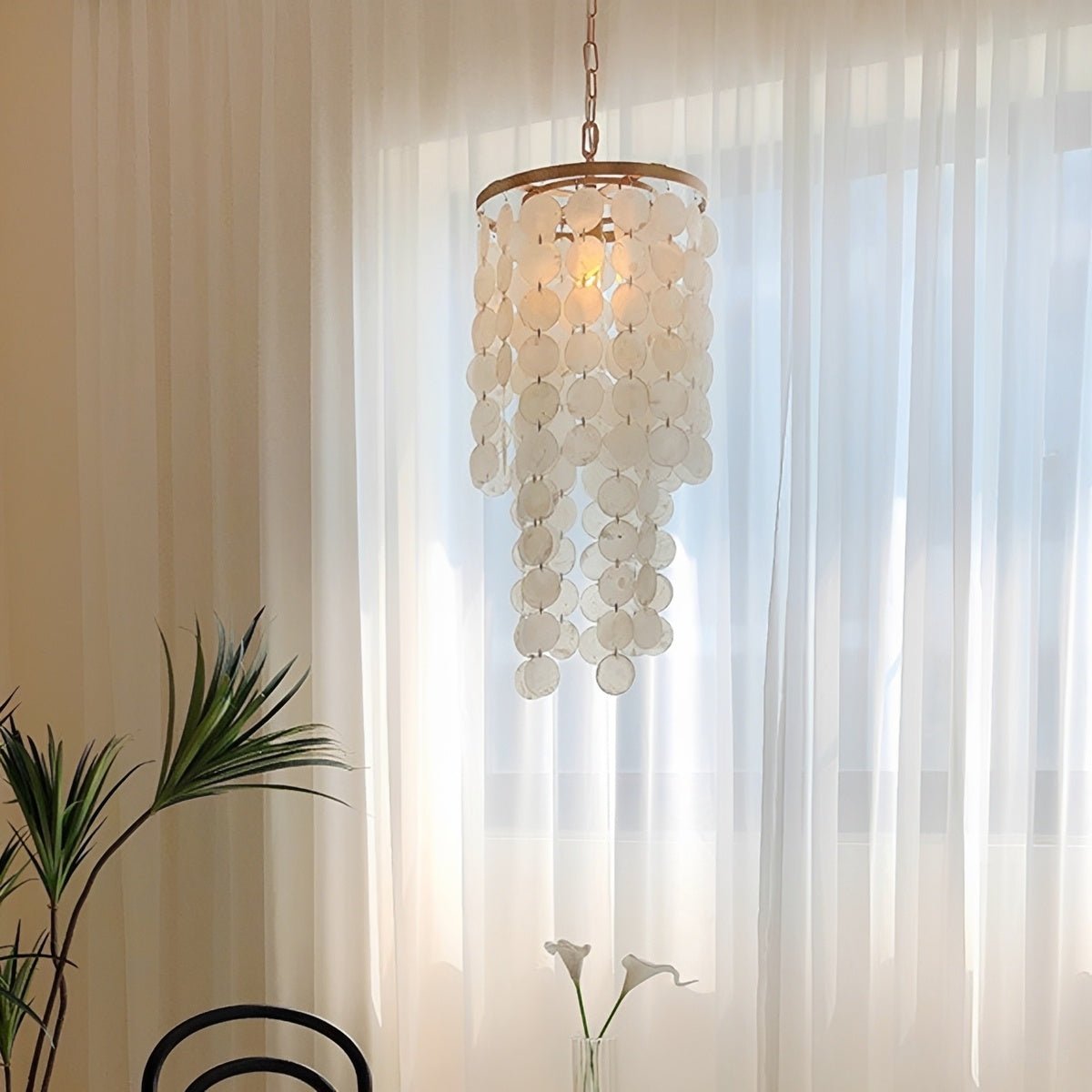 Riviera Shell Chandelier — natural shell chandelier (14)