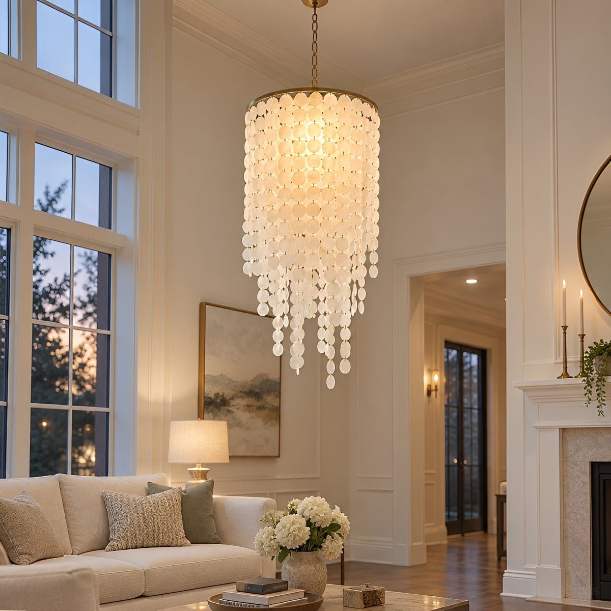 Riviera Shell Chandelier — cascading LED chandelier (5)
