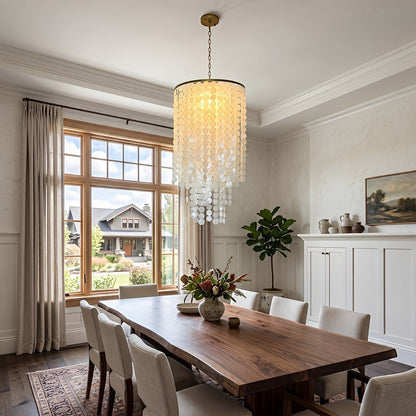 Riviera Shell Chandelier — coastal ceiling light (7)