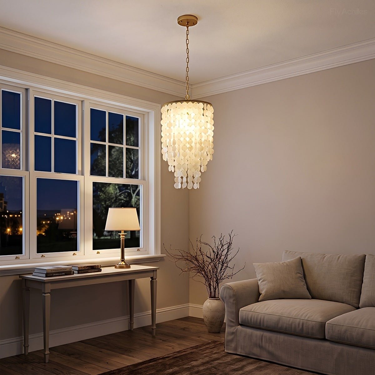 Riviera Shell Chandelier — natural shell chandelier (6)