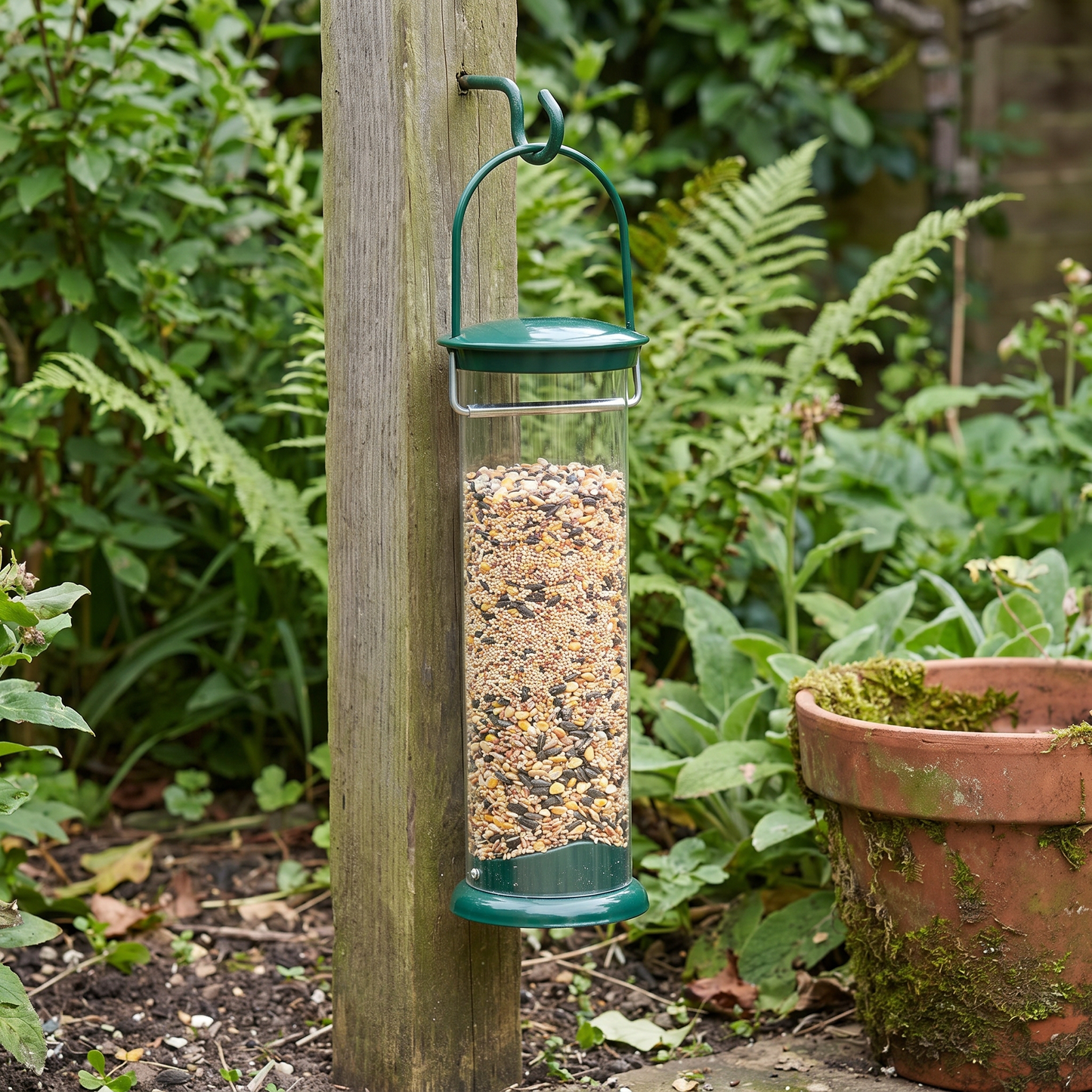 Garden Haven Bird Feeder — lifestyle garden setting
