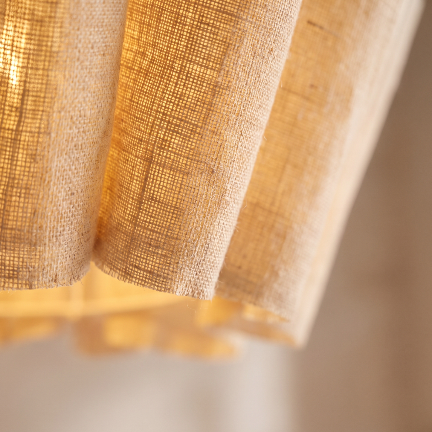 Elegant Fabric Ceiling Lamp — close-up fabric detail