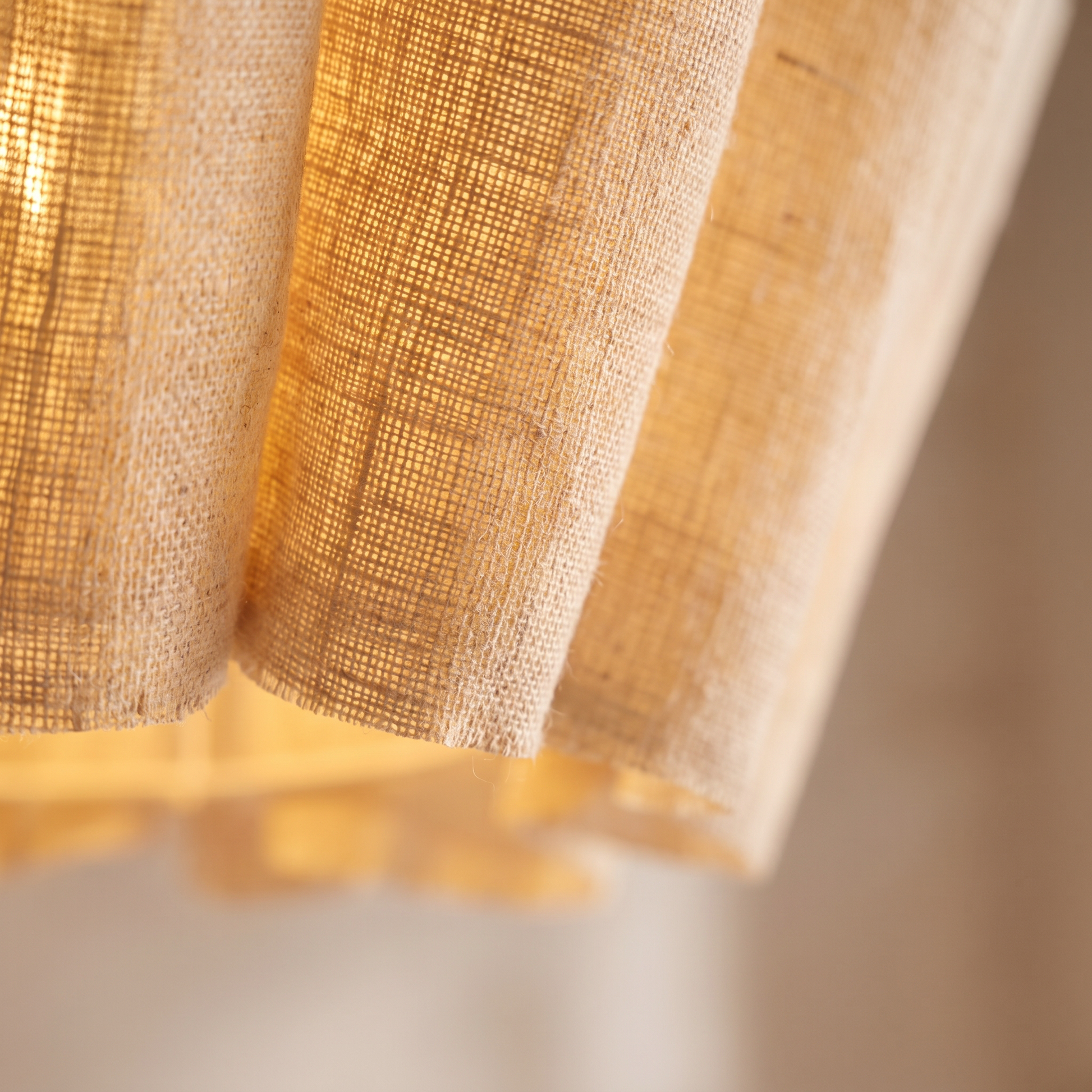 Elegant Fabric Ceiling Lamp — close-up fabric detail