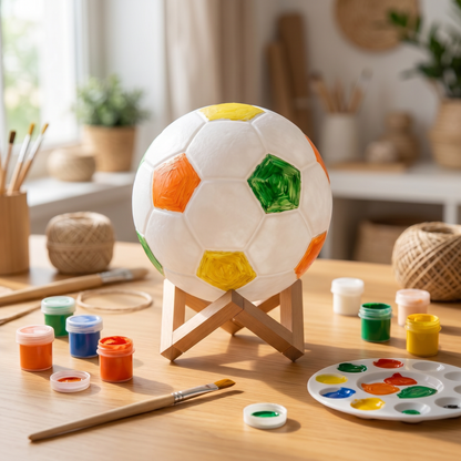 DIY Football Night Light Kit with Paints & Brush | Creative Decor for Kids