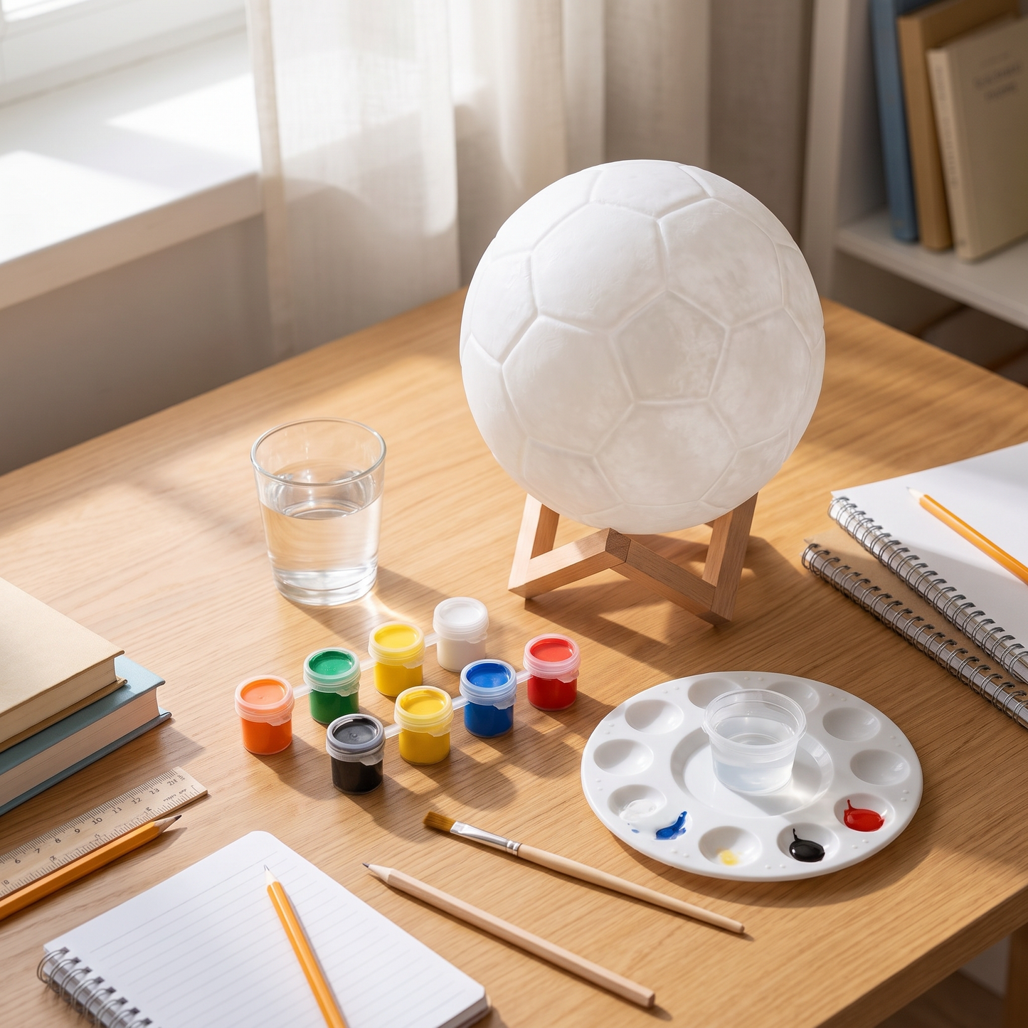 DIY Football Night Light Kit with Paints & Brush | Creative Decor for Kids